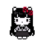 Hello Kitty·黑白礼裙·009拼豆图案