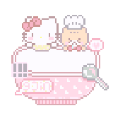 Hello Kitty·兔子提篮·015拼豆图案