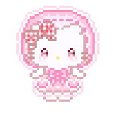 Hello Kitty·粉色相框·034拼豆图案