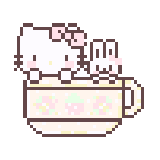 Hello Kitty·杯中小人·029拼豆图案