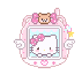 Hello Kitty·兔耳游戏机·013拼豆图案