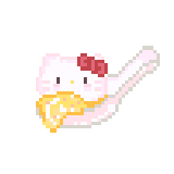 Hello Kitty·香蕉装扮·025拼豆图案