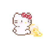 Hello Kitty·香蕉装扮·024拼豆图案
