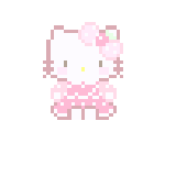 Hello Kitty·花裙·035拼豆图案