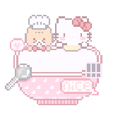 Hello Kitty·兔子提篮·014拼豆图案