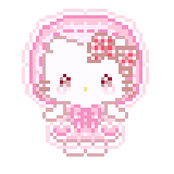 Hello Kitty·粉色相框·033拼豆图案