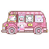 Hello Kitty·粉色巴士·011拼豆图案