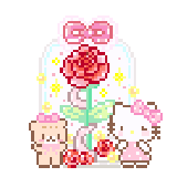 Hello Kitty·玫瑰花篮·016拼豆图案