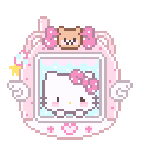 Hello Kitty·兔耳游戏机·012拼豆图案