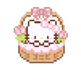 Hello Kitty·花篮·001拼豆图案
